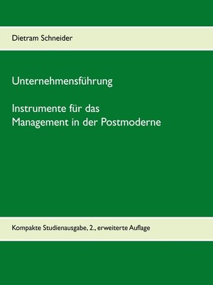 cover image of Unternehmensführung--Instrumente für das Management in der Postmoderne